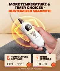 Lenmen weighted edges with ceramic beads keep the wrap in place while heating.