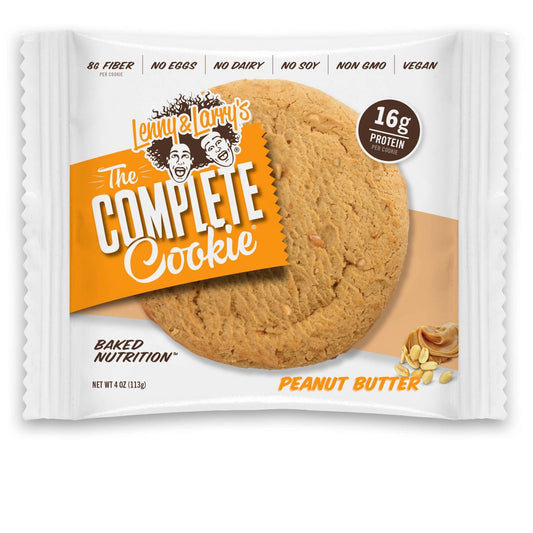 Lenny & Larry's Complete Cookie Peanut Butter package of 12 ready-to-eat protein snack