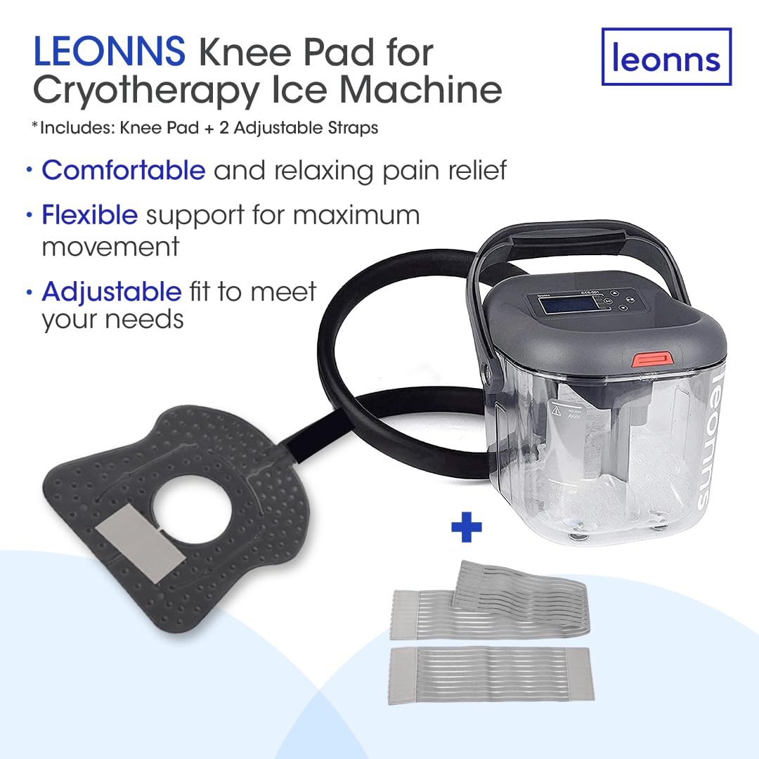 LEONNS programmable timer display on the cold therapy machine for customizable sessions.