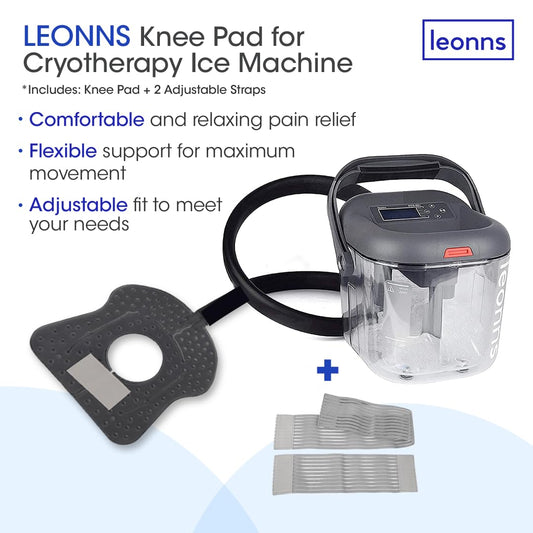 LEONNS programmable timer display on the cold therapy machine for customizable sessions.