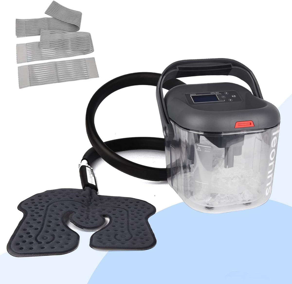LEONNS cold therapy machine with universal pad targeting knee relief for recovery.