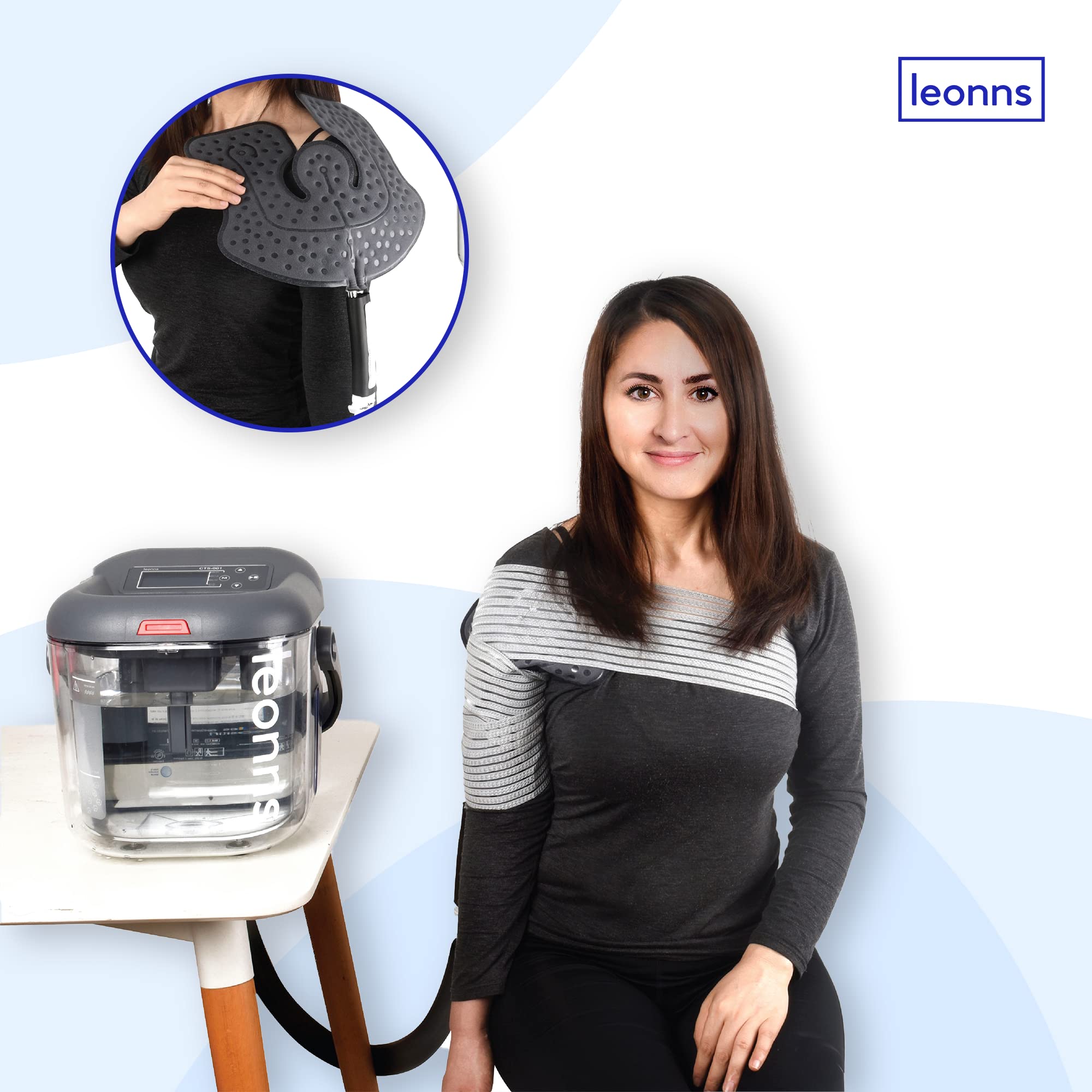 LEONNS flexible design contours to body curves for targeted coverage.