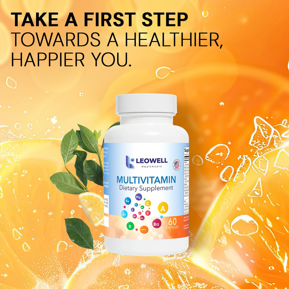 Leowell Multivitamin capsules close-up showing compact shape.