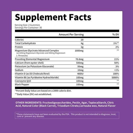 Leozmr Magnesium Glycinate Gummies close-up of soft, sugar-free texture