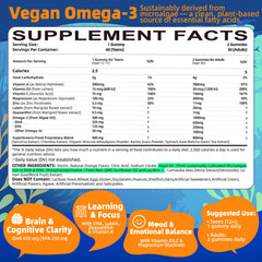 Lerinettia vegan omega3 gummies closeup shows chewy texture.