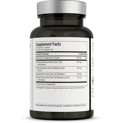 LES Labs Cortisol Health capsules in the bottle cap close-up highlight easy daily use.