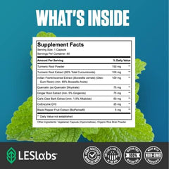 A pour from the LES Labs Inflammatory Health bottle illustrating convenient daily dosing.