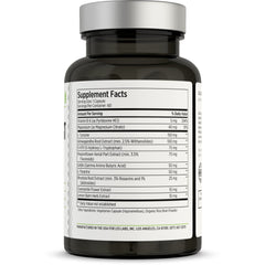 LES Labs Mood Boost bottle back label highlights key ingredients for sleep support