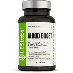 LES Labs Mood Boost bottle front showing calming mood support