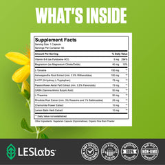 LES Labs Mood Boost herbal blend features passion flower, ashwagandha, chamomile