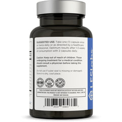 LES Labs Prostate Health capsules close-up highlighting easy daily supplementation for urinary comfort.