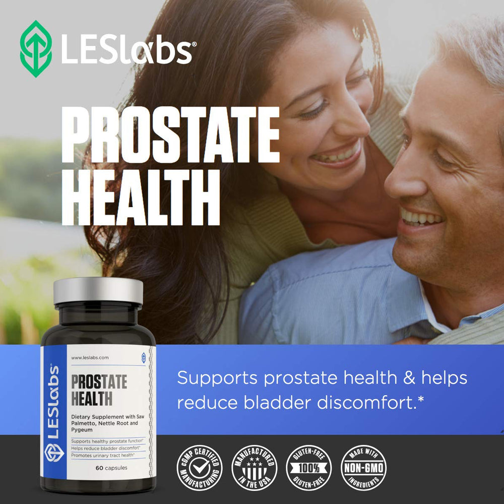 LES Labs Prostate Health in hands for on-the-go bladder comfort.
