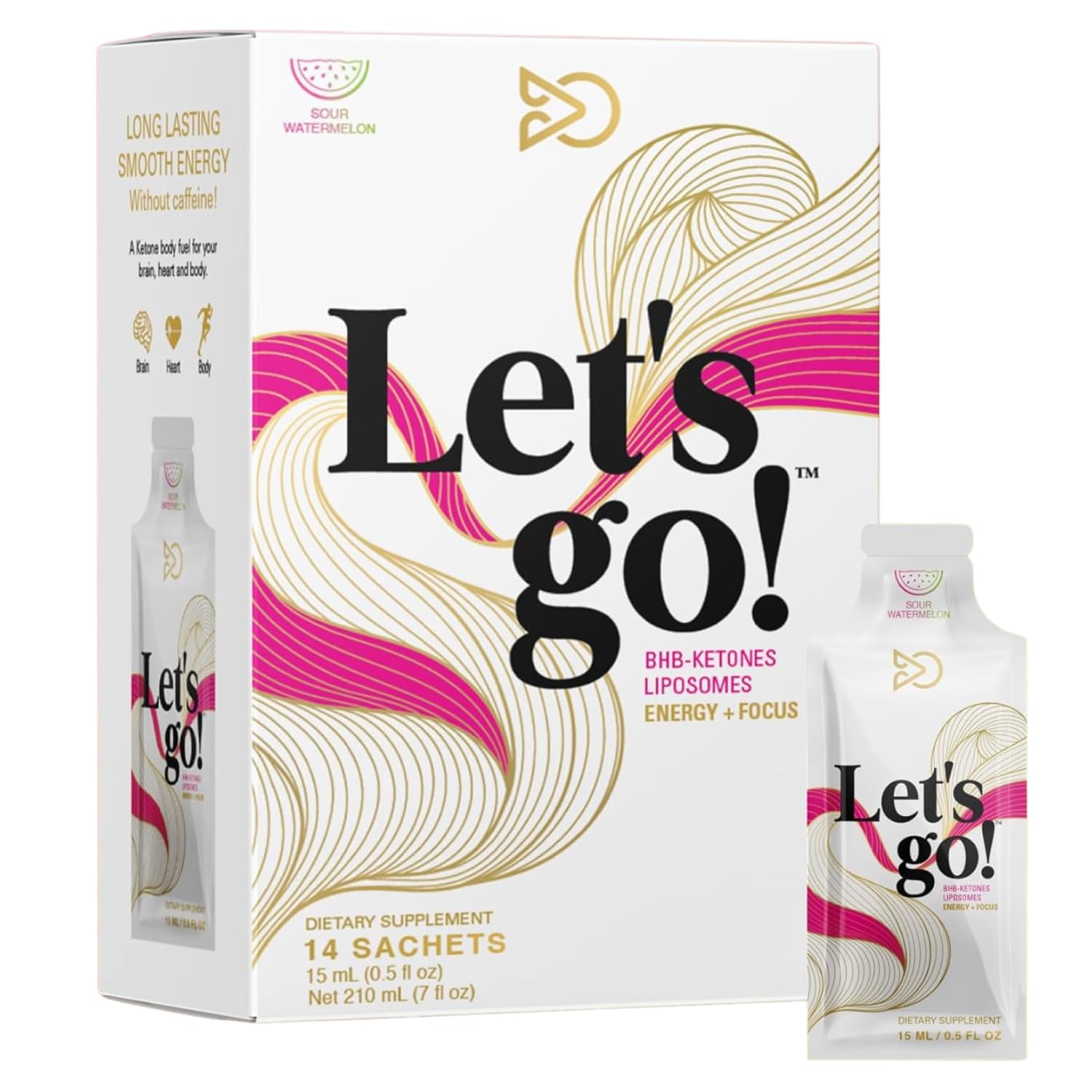 LET GO Sour Watermelon BHB Gel bottle boosts steady energy for busy mornings