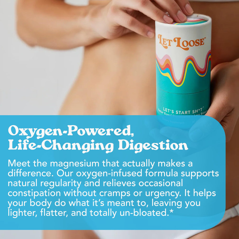 Let Loose bottle label detail highlighting the ozone-based formula.