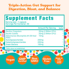 Let Loose Daily Tribiotic Pills box highlights easy daily routine.