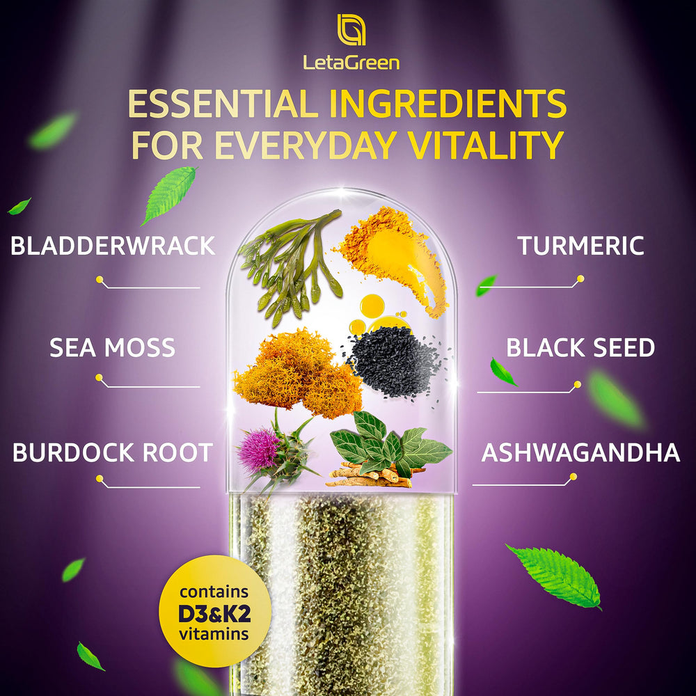 LetaGreen Burdock Root capsules with plant nutrients for daily balance