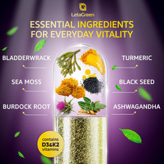 LetaGreen Burdock Root capsules with plant nutrients for daily balance