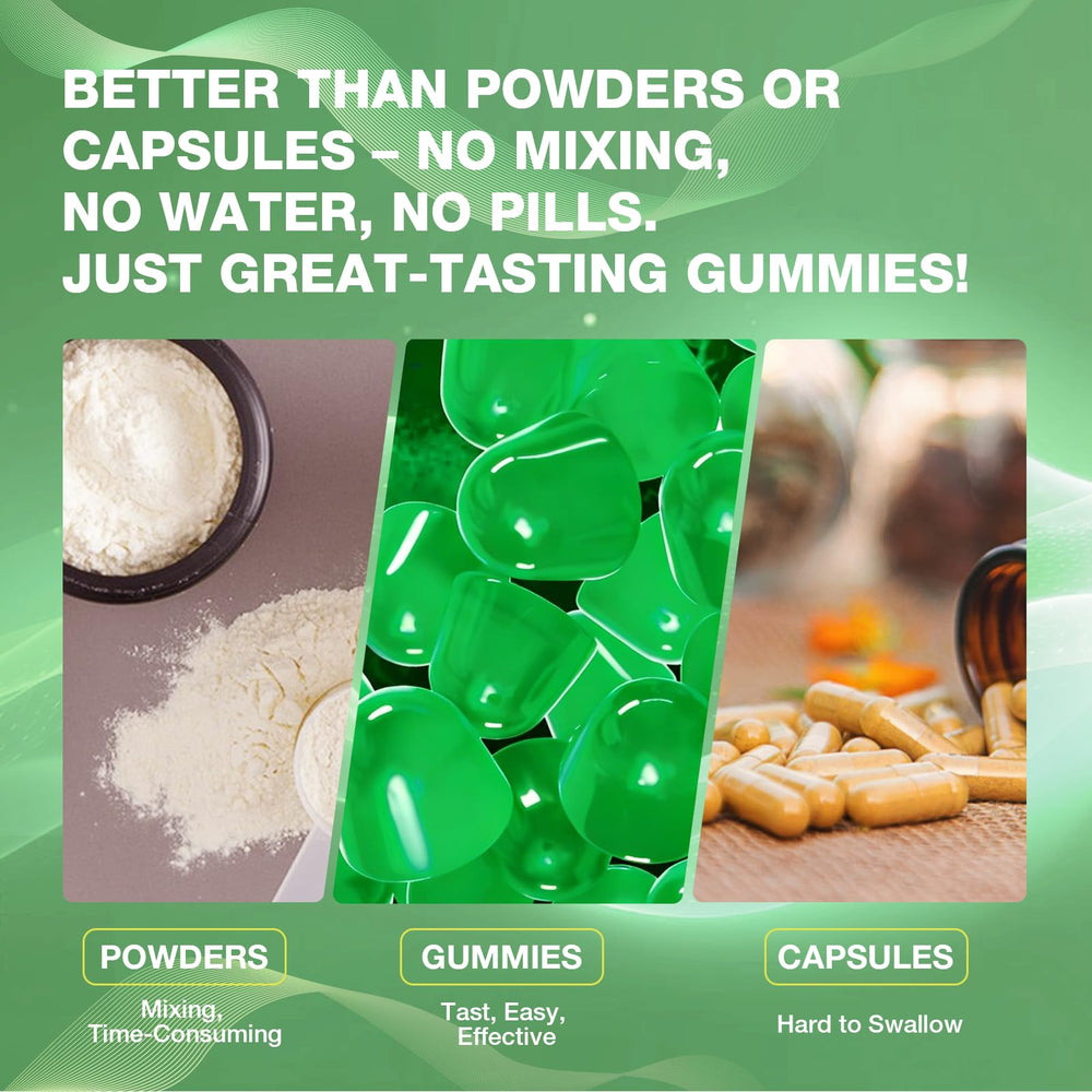 Letollhold Creatine Gummies Green Apple 160ct serving-illustration balanced blend for workouts