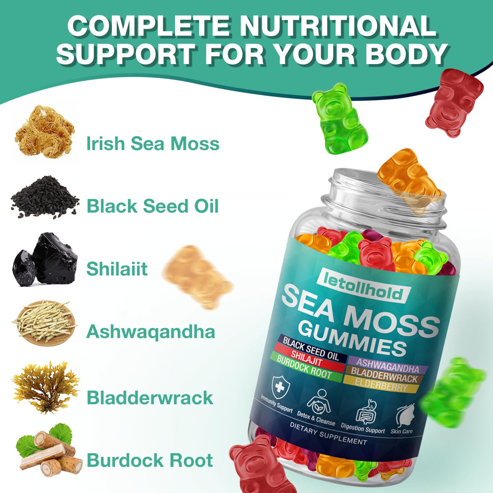 Letollhold Sea Moss Gummies with Bladderwrack emphasizes sea nutrients for balance