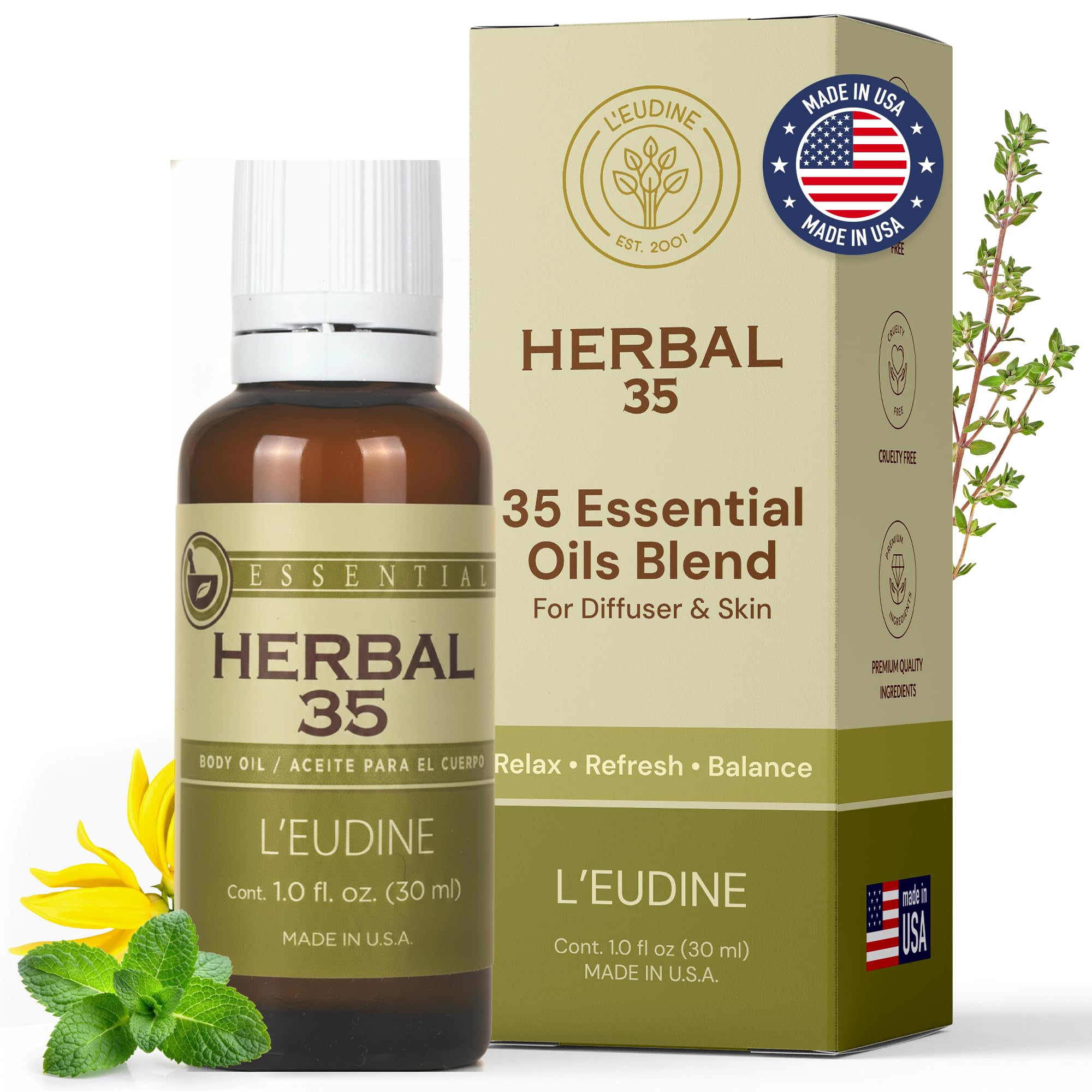 L’EUDINE Herbal 35 diffuser ambient scene to create a relaxing, stress-relieving atmosphere.