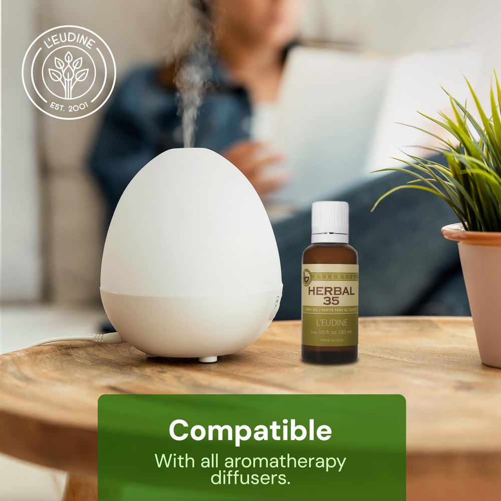 L’EUDINE Herbal 35 packaging highlights vegan, chemical-free formula.
