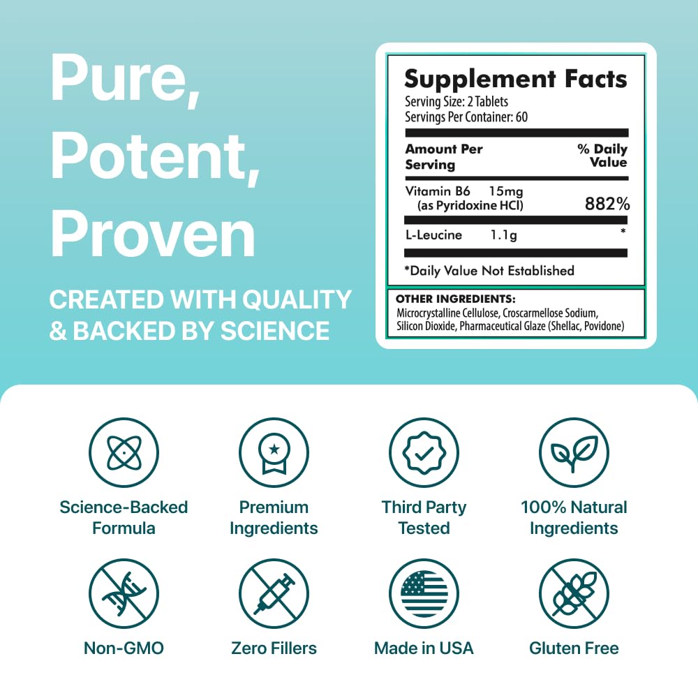 LEUSIX tablets close-up in hand for daily use, caffeine-free.