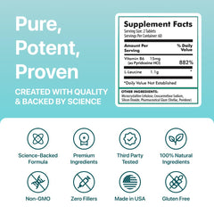 LEUSIX tablets close-up in hand for daily use, caffeine-free.