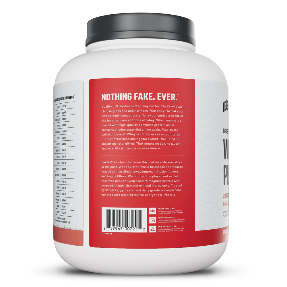 Levels Brand packaging close-up emphasizing clean ingredients.