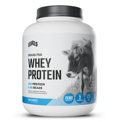 Levels grass-fed whey protein bag front for quick, high-protein shakes