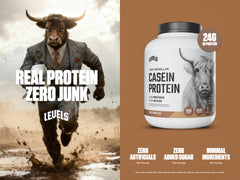 Bottle with scoop from Levels Nutrition showing convenient protein delivery.