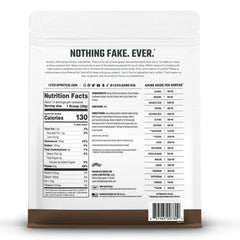 Levels contrast-to-no-artificial-flavors image reinforces clean ingredients and simple formulation.