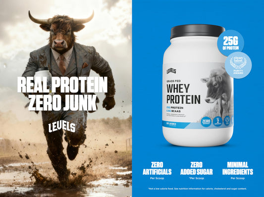 Levels whey protein scoop 25 g for quick post workout protein