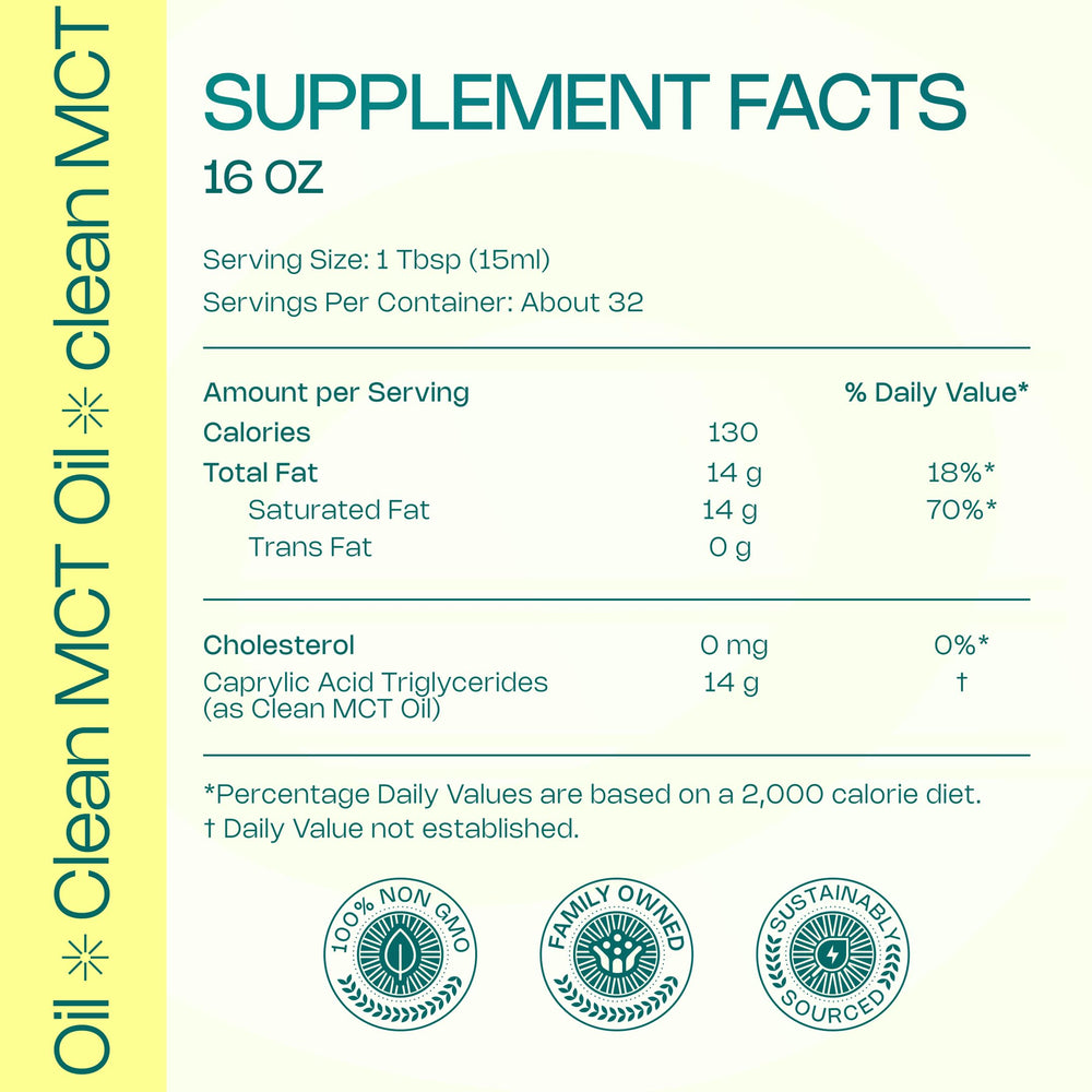 LevelUp C8 MCT Oil pour shows tasteless addition to coffee and smoothies