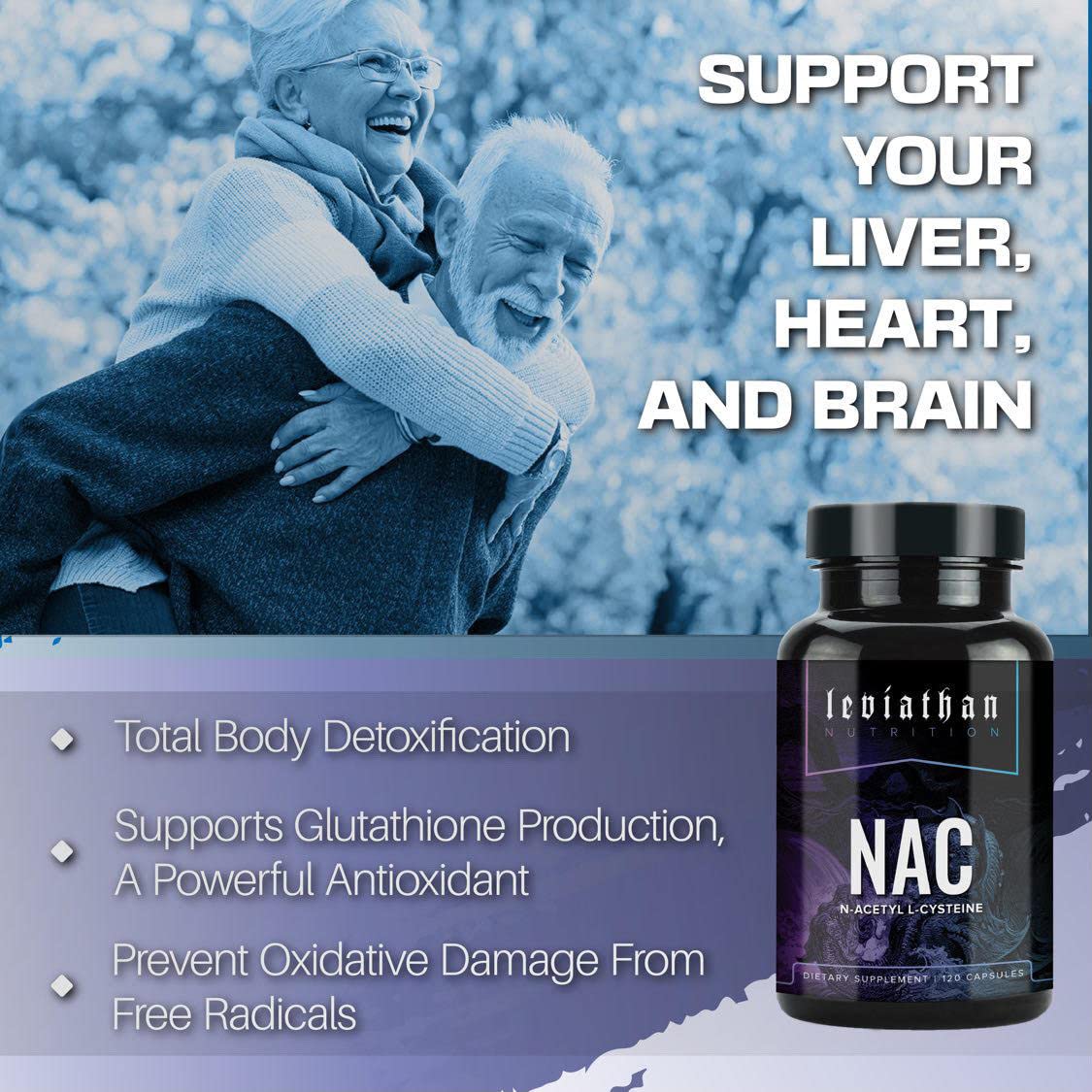 Leviathan NAC capsules in hand illustrating easy daily supplement ritual