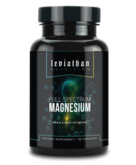Leviathan Nutrition Full Spectrum Magnesium bottle with capsules for easy daily supplementation