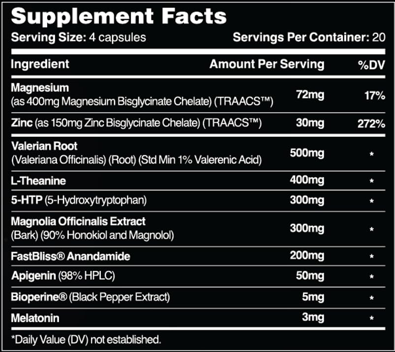 Leviathan Slumber bottle front with brand and key ingredients