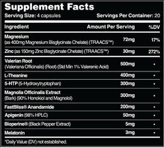 Leviathan Slumber bottle front with brand and key ingredients