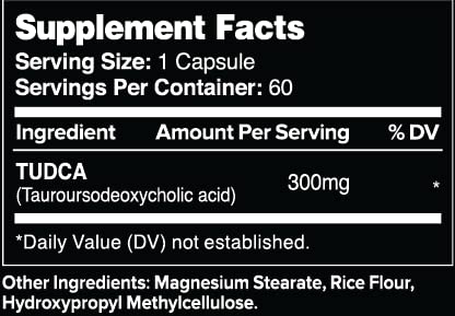 Leviathan Nutrition Tudca bottle and label highlighting purity and potency