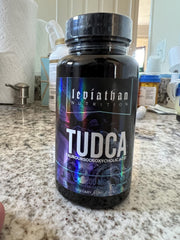 Leviathan Nutrition Tudca capsule close-up showing 300mg dose