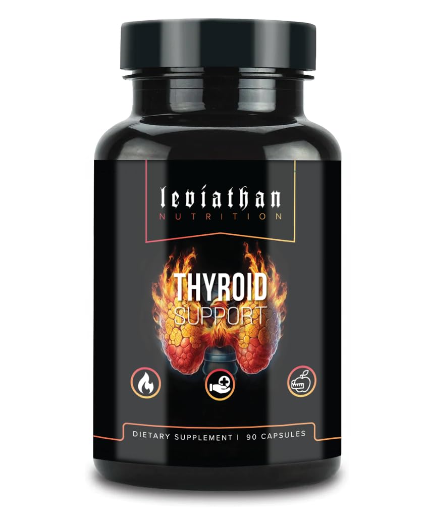 Leviathan Thyroid Support bottle front promotes daily energy balance