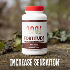 Leviathan Wellness Fortitude capsules closeup highlighting compact design