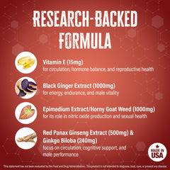 Leviathan Wellness Fortitude red panax ginseng bottle with ginkgo biloba for vitality