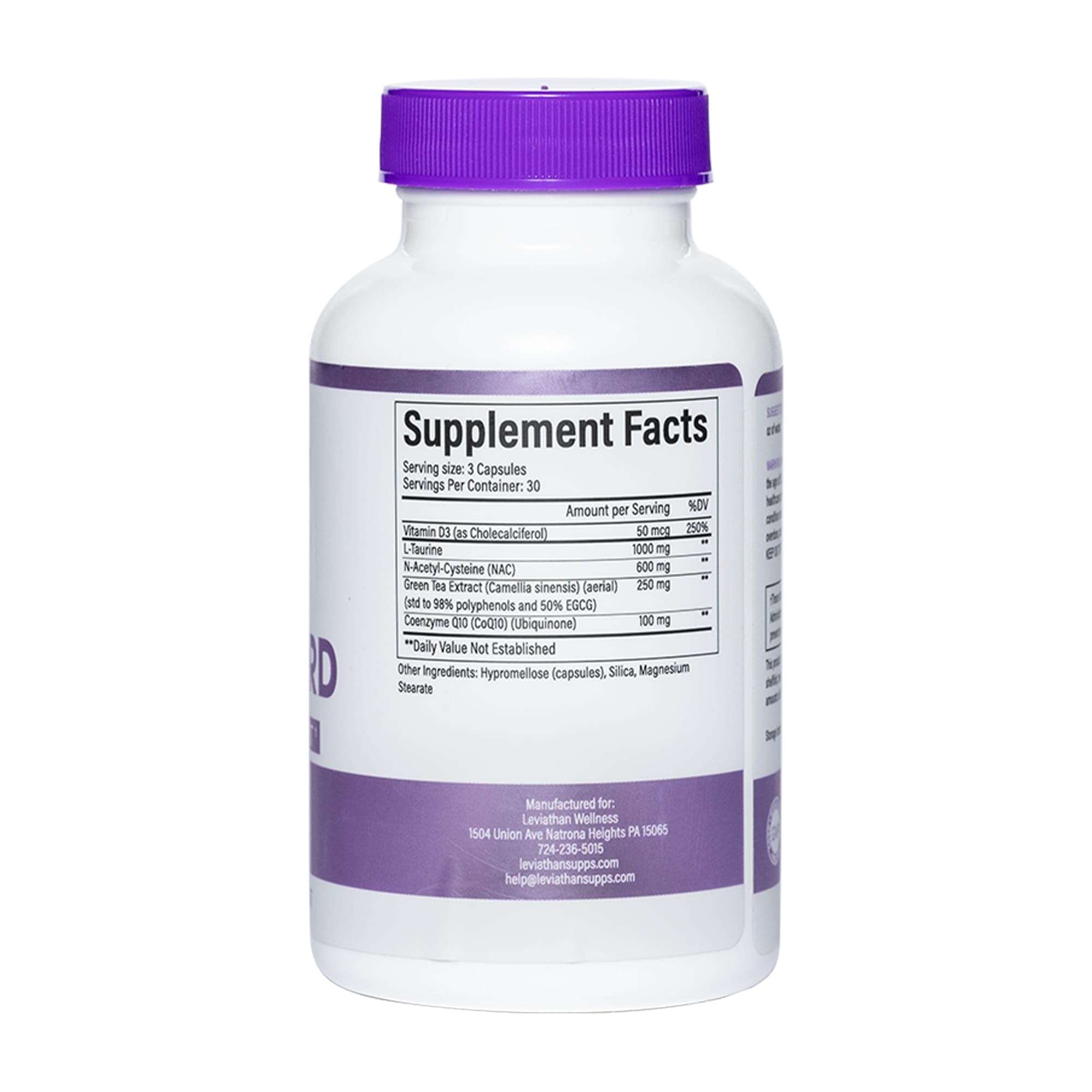 Leviathan Wellness Safeguard bottle with active athlete in training scene.