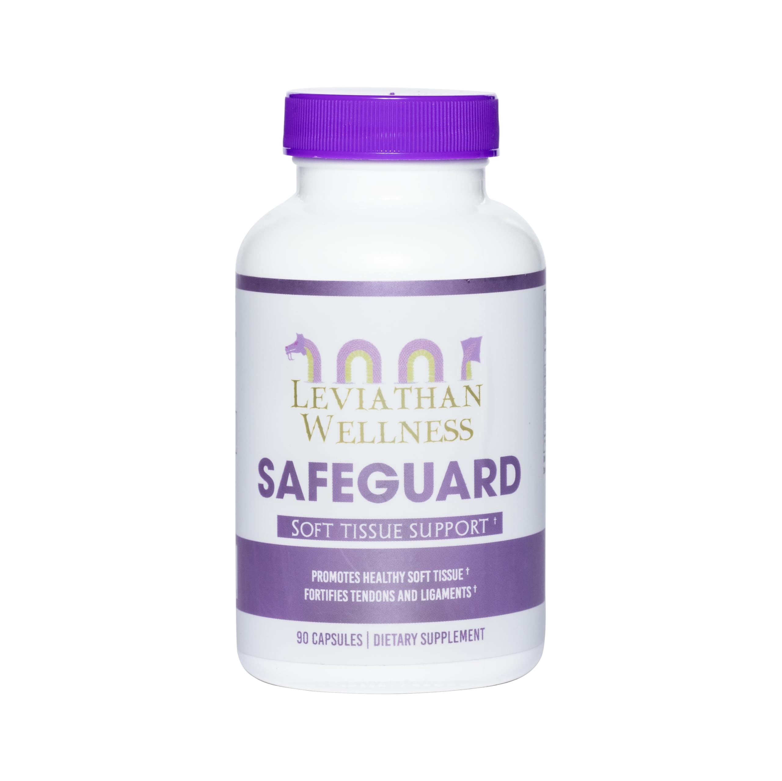 Leviathan Wellness Safeguard bottle-front for joint support in active lifestyles.