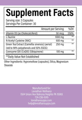 Leviathan Wellness Safeguard label closeup with ingredients list.