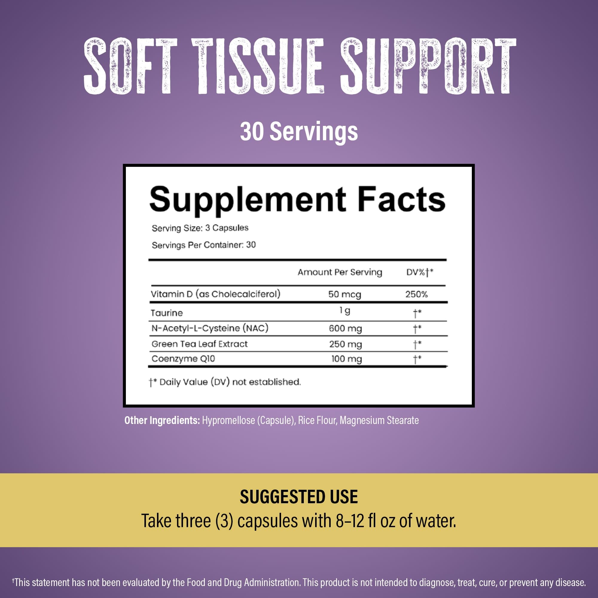 Leviathan Wellness Safeguard Vitamin D3 50mcg section showing antioxidant support.