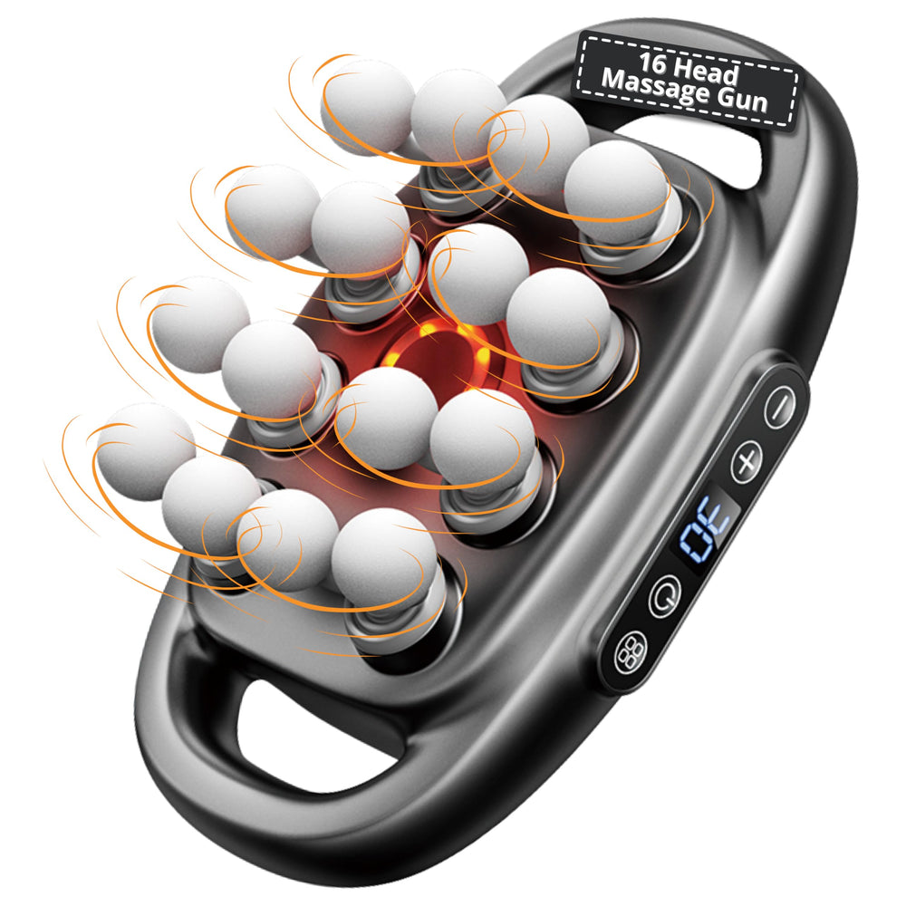 LEVILO 16-head massage gun for full-body deep tissue relief