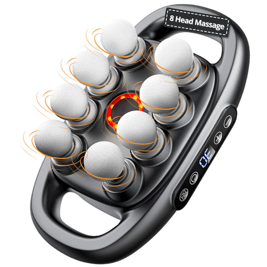 LEVILO 8-head massage gun back relief for targeted deep tissue work.