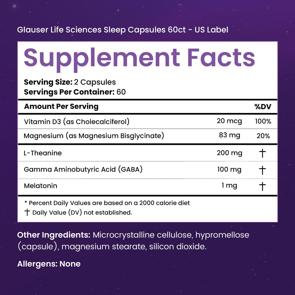 Levium Sleep Formula packaging box emphasizing clean attributes