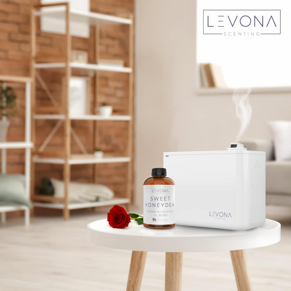 LEVONA SCENT Diffuser neck-fit demonstration for easy swap-in.